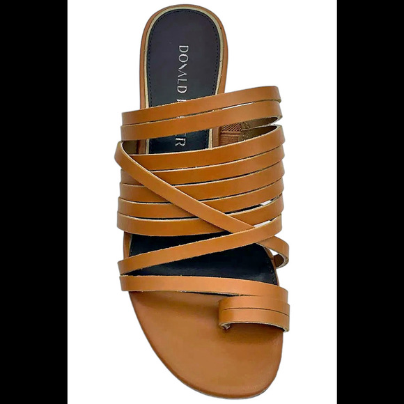 Donald Pliner Women's Marlow Leather Strappy Sandal Ginger - Medium - Picture 2 of 3